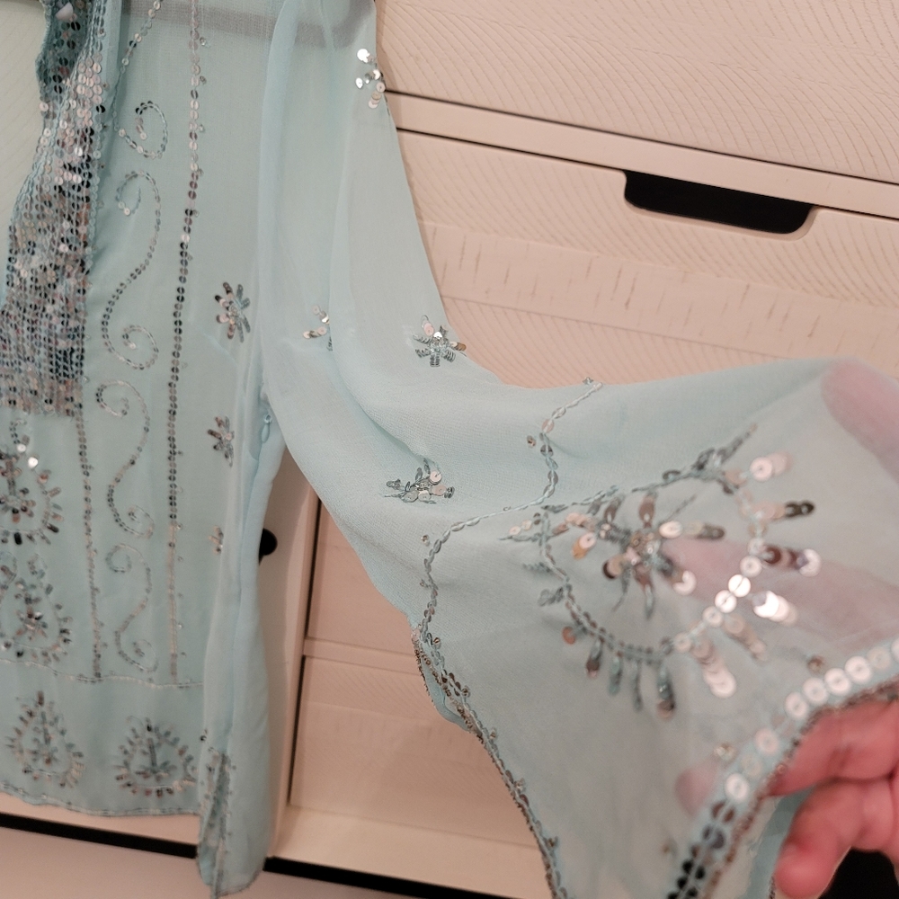 La Effaire By Ravi Khosla Sequin Sheer Tunic - image 2